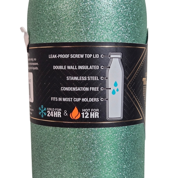 NEW Tal hydration Glitter Mint Green 20oz Double Wall Insulated Beverage Bottle - Picture 2 of 8